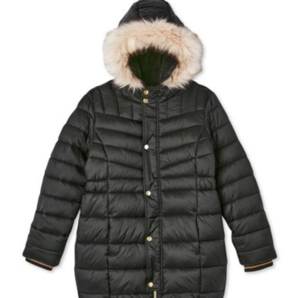 Girls Youth Black Winter Jacket - Picture 4 of 4